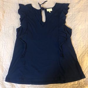ModCloth blue ruffle top